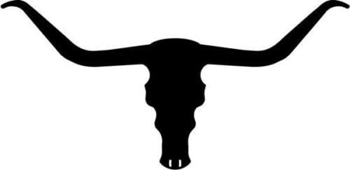Cow Cattle Longhorn Skull Vinyl Graphic Car Truck Windows Decor Decal Sticker - Die cut vinyl decal for windows, cars, trucks, tool boxes, laptops, MacBook - virtually any hard, smooth surface