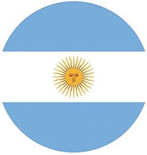 Round Argentine Flag Sticker Decal Vinyl Argentina ARG AR 5" Bumper Locker Laptop Window - Sticks to Any Surface
