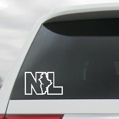Kramer sticker's shop Nuevo Leon NL Mexico ESTADO State Monterrey Sticker for Car Vinyl Decal Truck Window Bumper Sticker Laptop Decal (White, 4 inch х 2.5 inch)