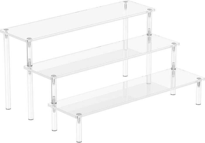 Acrylic Display Risers, 3 Tier Perfume Organizer, Clear Cupcake Stand