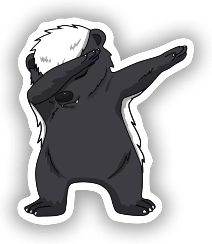 Sticker Kids Dabbing Honey Badger Animal Clothing Apparel Decal for Car Truck Bumper Laptop Vinyl Window Wall US.