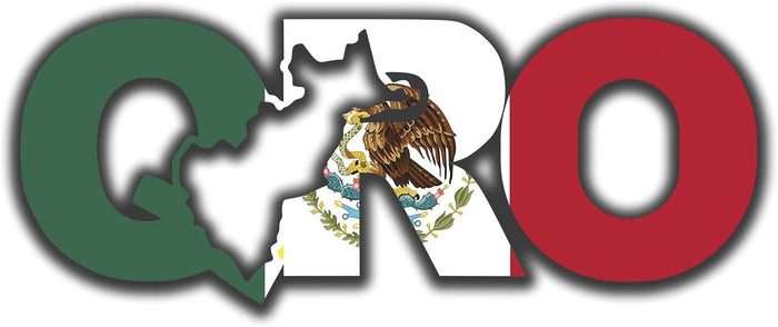 QRO Sticker Queretaro Decal Mexico Letters Car Truck Window Laptop Map Vinyl Bumper Estado Wall (Queretaro, 3.5 x 9 in)