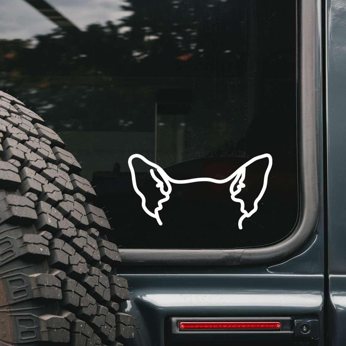 Chihuahua Car Decal - Dog Breed Outline Decal for Car Laptop Water Bottle and More - Minimalist Silhouette Sticker for Pet Lovers Trainers and Animal Enthusiasts - Durable and Versatile Design