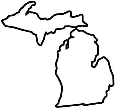 Michigan Shaped Sticker Self Adhesive Vinyl Decal MI 5" Bumper Locker Laptop Window - Sticks to Any Surface