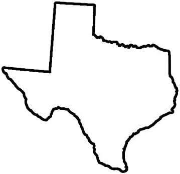 Texas Shaped Sticker Die Cut Decal TX 5" Bumper Locker Laptop Window - Sticks to Any Surface