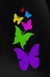 Butterfly Family Die Cut Vinyl Window Decal Sticker for Car, Truck, Laptop (Lavender)