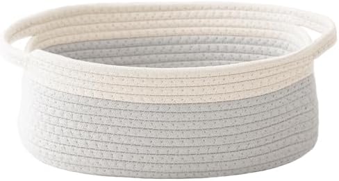 JMvicyroam Small Woven Basket, Empty Gift Basket, White/1 Pack|B0FGP87WT1
