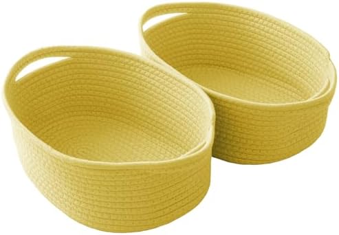 JMvicyroam Small Woven Basket, Empty Gift Basket, White/1 Pack|B0FGP87WT1