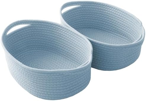 JMvicyroam Small Woven Basket, Empty Gift Basket, White/1 Pack|B0FGP87WT1