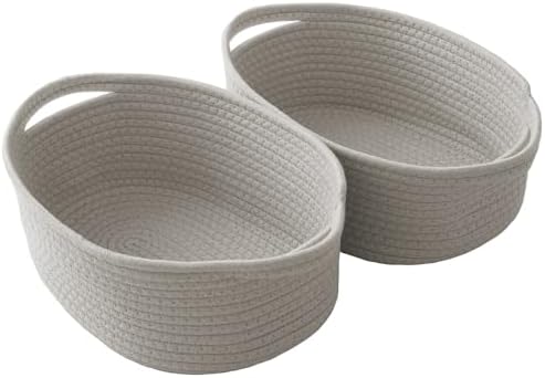 JMvicyroam Small Woven Basket, Empty Gift Basket, White/1 Pack|B0FGP87WT1