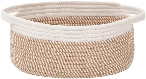JMvicyroam Small Woven Basket, Empty Gift Basket, White/1 Pack|B0FGP87WT1