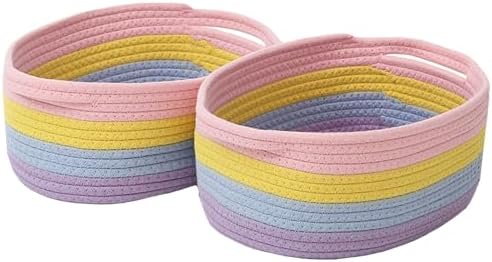 JMvicyroam Small Woven Basket, Empty Gift Basket, White/1 Pack|B0FGP87WT1