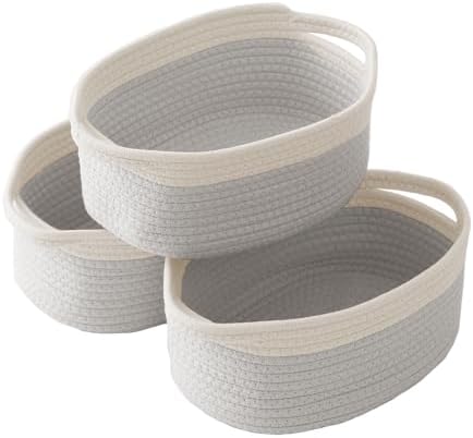JMvicyroam Small Woven Basket, Empty Gift Basket, White/1 Pack|B0FGP87WT1