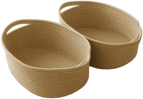 JMvicyroam Small Woven Basket, Empty Gift Basket, White/1 Pack|B0FGP87WT1