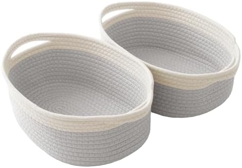 JMvicyroam Small Woven Basket, Empty Gift Basket, White/1 Pack|B0FGP87WT1