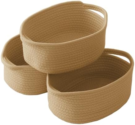 JMvicyroam Small Woven Basket, Empty Gift Basket, White/1 Pack|B0FGP87WT1