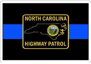 Kramer Thin Blue Line North Carolina Highway Patrol Sticker for Car Vinyl Decal Water Bottle Laptop Decal Phone (2")