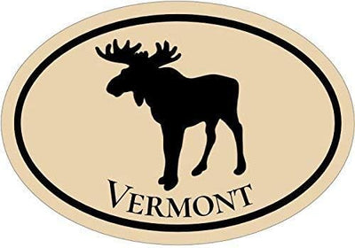 Vermont Decal - Brown Moose Vinyl Sticker- Bumper