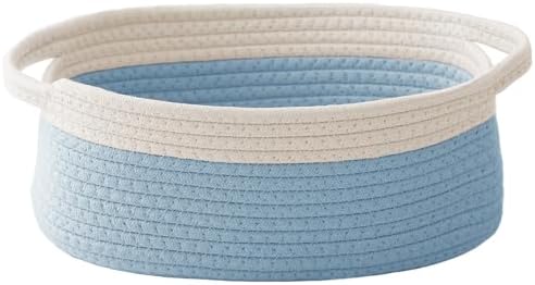 JMvicyroam Small Woven Basket, Empty Gift Basket, White/1 Pack|B0FGP87WT1