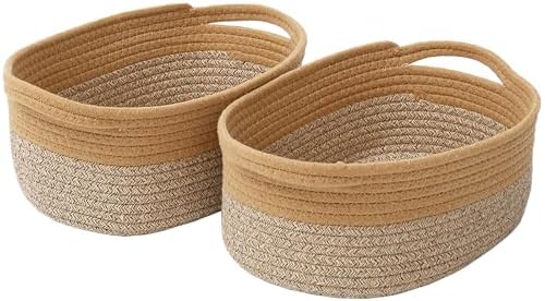 JMvicyroam Small Woven Basket, Empty Gift Basket, White/1 Pack|B0FGP87WT1