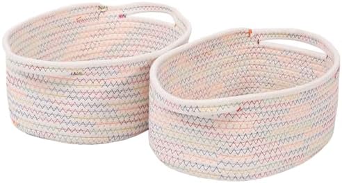JMvicyroam Small Woven Basket, Empty Gift Basket, White/1 Pack|B0FGP87WT1