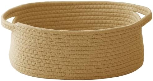JMvicyroam Small Woven Basket, Empty Gift Basket, White/1 Pack|B0FGP87WT1