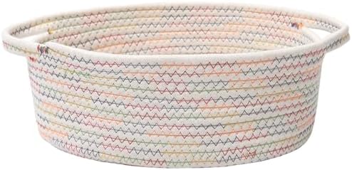 JMvicyroam Small Woven Basket, Empty Gift Basket, White/1 Pack|B0FGP87WT1