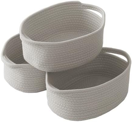 JMvicyroam Small Woven Basket, Empty Gift Basket, White/1 Pack|B0FGP87WT1