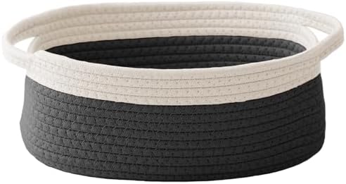 JMvicyroam Small Woven Basket, Empty Gift Basket, White/1 Pack|B0FGP87WT1
