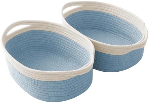 JMvicyroam Small Woven Basket, Empty Gift Basket, White/1 Pack|B0FGP87WT1