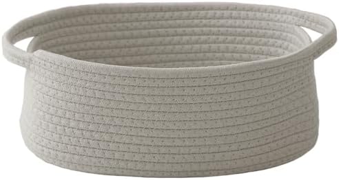 JMvicyroam Small Woven Basket, Empty Gift Basket, White/1 Pack|B0FGP87WT1