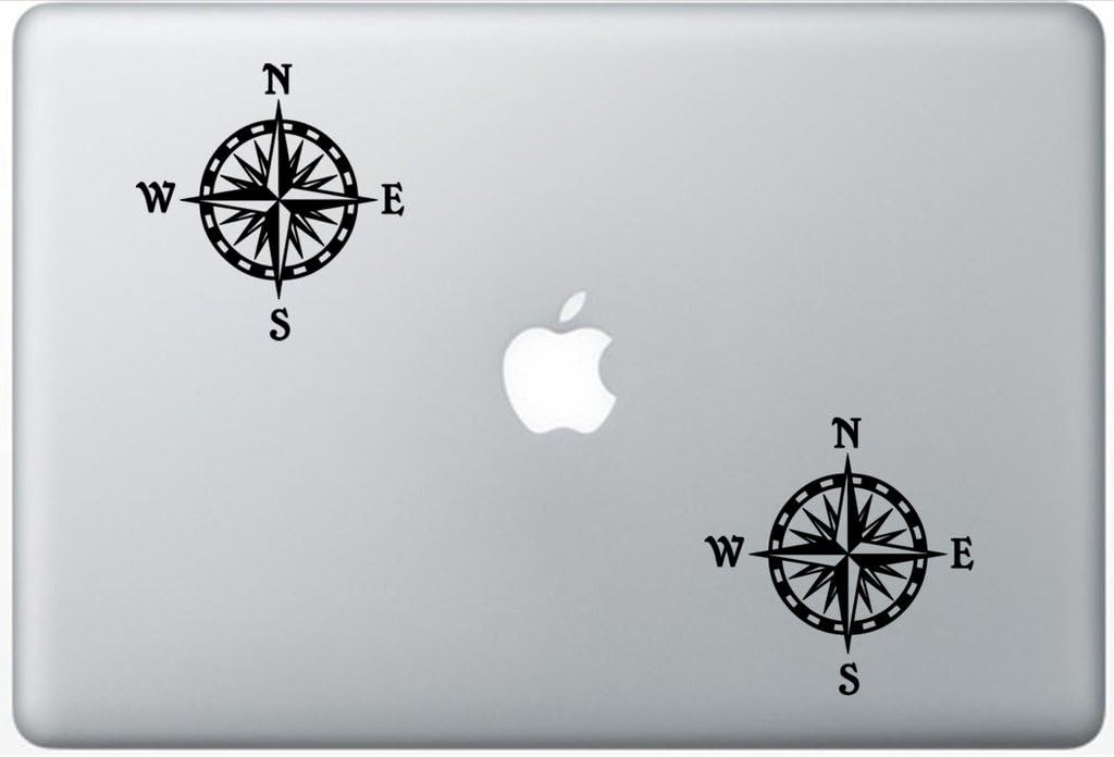 Compass Rose FlashDecals0305 Set of Two (2X), Decal, Sticker, Laptop, Ipad, Car, Truck