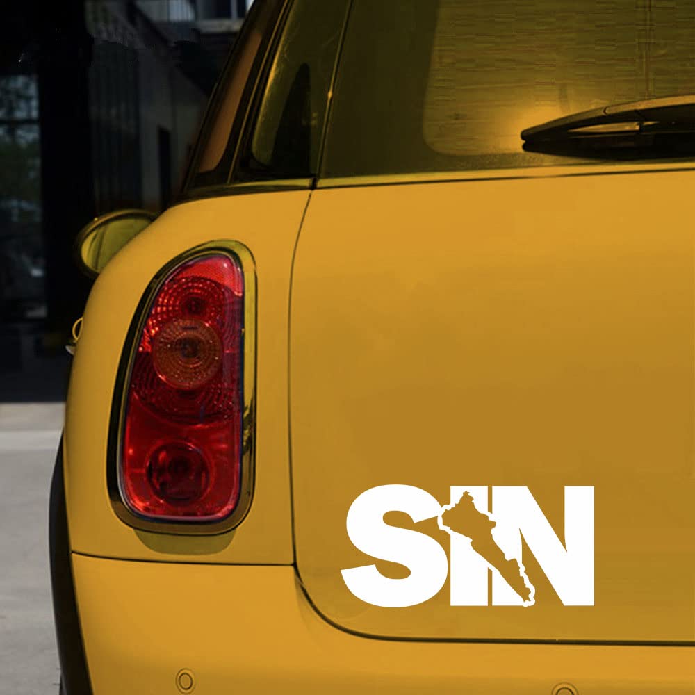 Sticker Sinaloa Decal Mexico Letters Car Truck Window Laptop Map Vinyl Bumper SIN Estado MX (3.9 x 9 inches, Sinaloa)