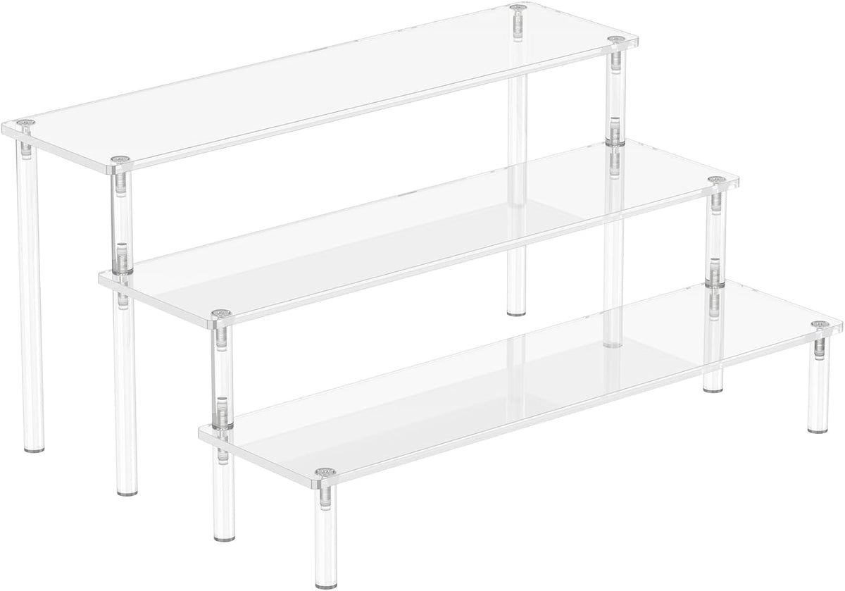 Acrylic Display Risers, 3 Tier Perfume Organizer, Clear Cupcake Stand