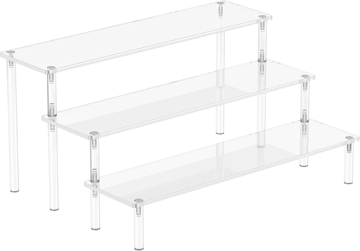 Acrylic Display Risers, 3 Tier Perfume Organizer, Clear Cupcake Stand