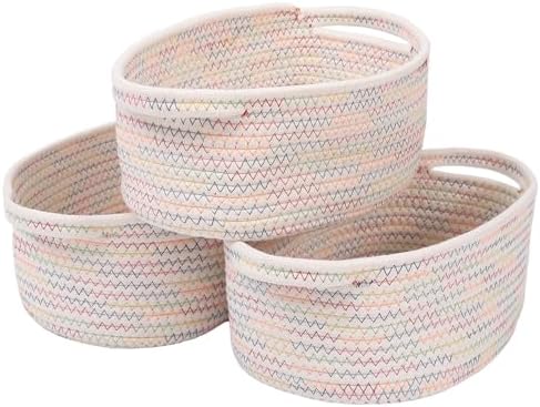 JMvicyroam Small Woven Basket, Empty Gift Basket, White/1 Pack|B0FGP87WT1