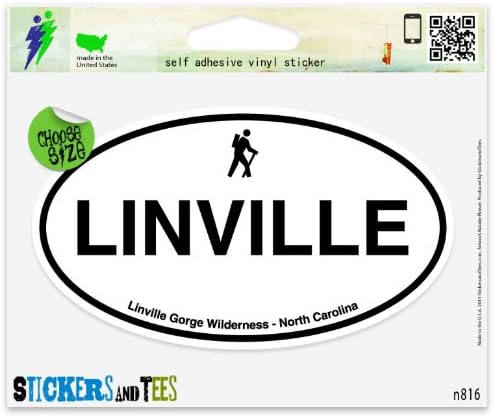 Linville Gorge Wilderness Oval Vinyl Car Bumper Window Sticker 3" x 2"