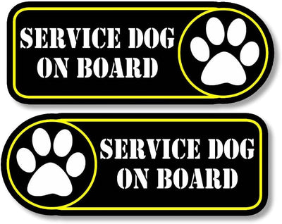 Service Dog On Board Vinyl Sticker for Car Decal Truck Window Car Bumper Sticker 4 inch Set of 2