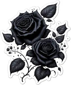 Black Roses Vinyl Decal Sticker- 7" x 5.75"
