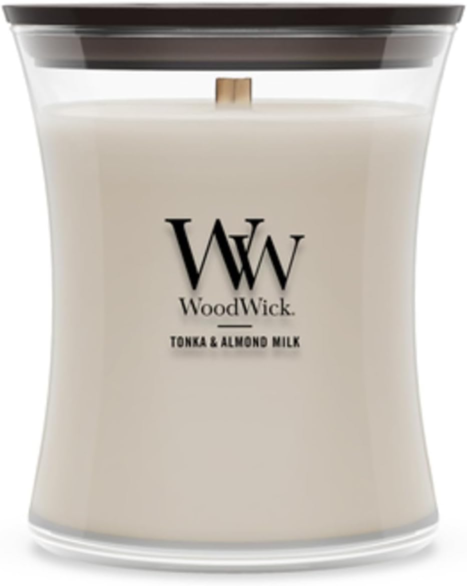 WoodWick Vanilla Bean Scented Candle, Crackling Wick, 9.7oz