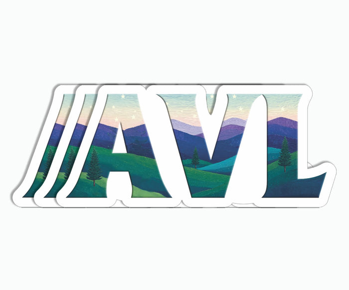 3Pcs Asheville Sticker - AVL Sticker - Asheville North Carolina Sticker - Sticker for Water Bottle - Luggage - Phone - Laptop - Mug