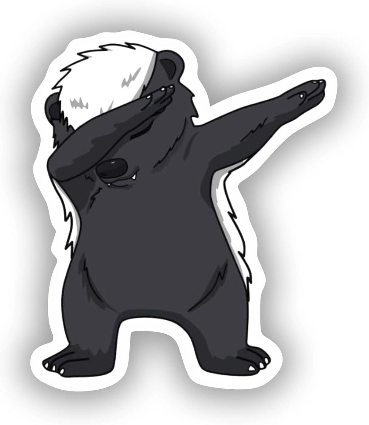 Sticker Kids Dabbing Honey Badger Animal Clothing Apparel Decal for Car Truck Bumper Laptop Vinyl Window Wall US.