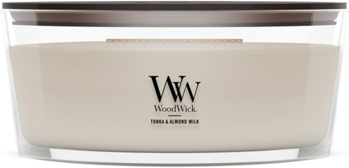 WoodWick Vanilla Bean Scented Candle, Crackling Wick, 9.7oz