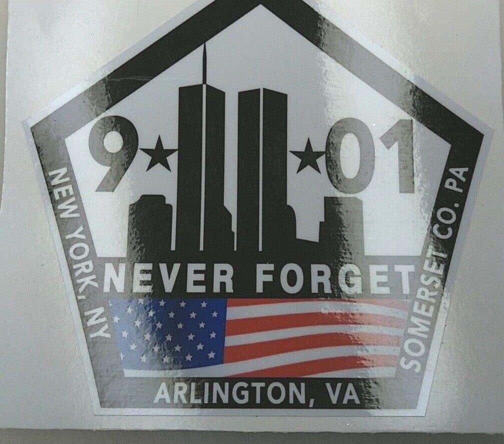 Kramer 9/11 Never Forget 911 Memorial Sticker for Car Vinyl Decal Water Bottle Laptop Decal Hard Hat 3.5 х 3.5 in.