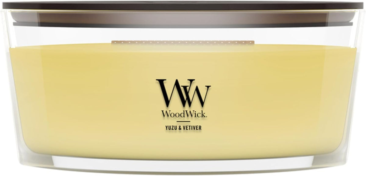 WoodWick Vanilla Bean Scented Candle, Crackling Wick, 9.7oz