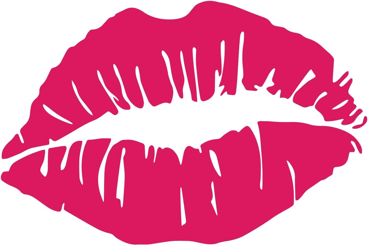 Lips Kiss Mouth Vinyl Decal Sticker Car Window Bumper Die Cut 5.5-Inches Premium Quality UV Resistant No Background (5.5-Inches, Blue) JMM0297BLUE5