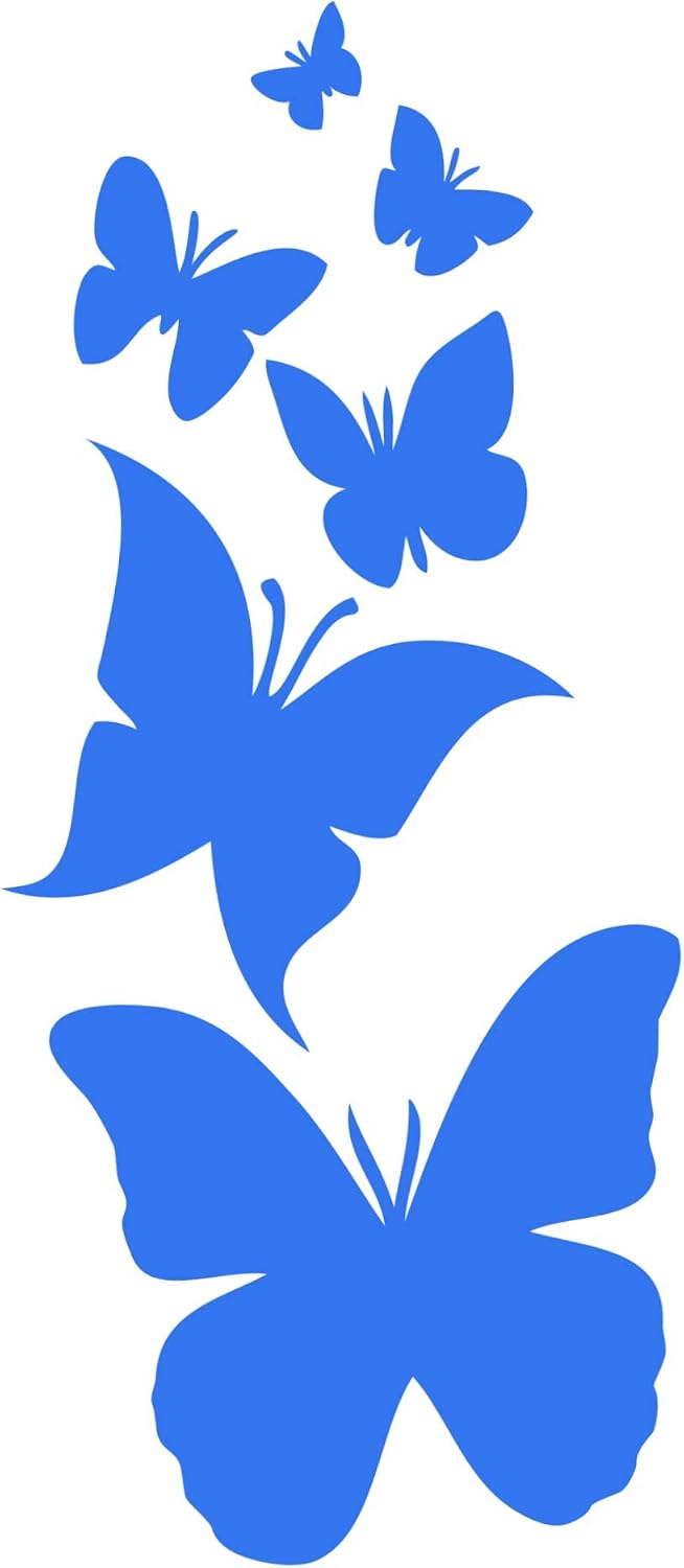 Butterfly Family Die Cut Vinyl Window Decal Sticker for Car, Truck, Laptop (Lavender)