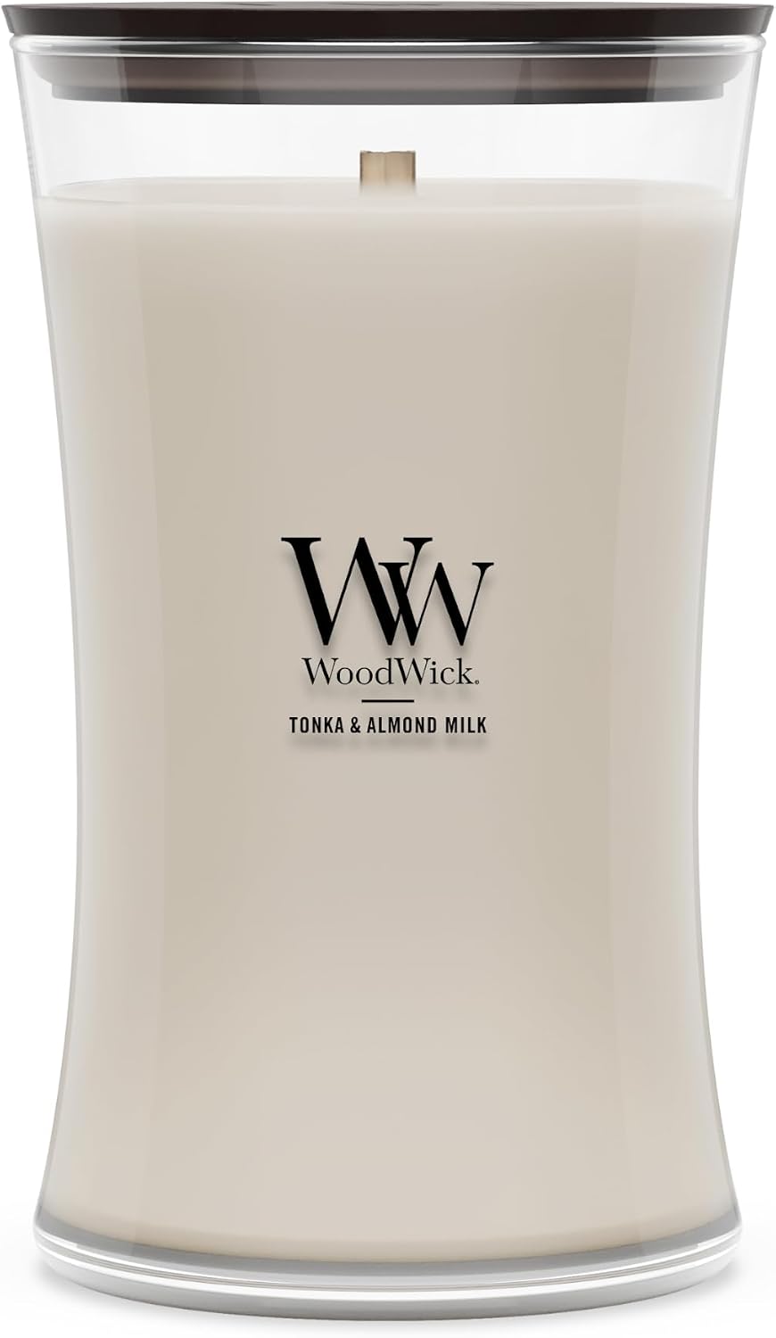 WoodWick Vanilla Bean Scented Candle, Crackling Wick, 9.7oz