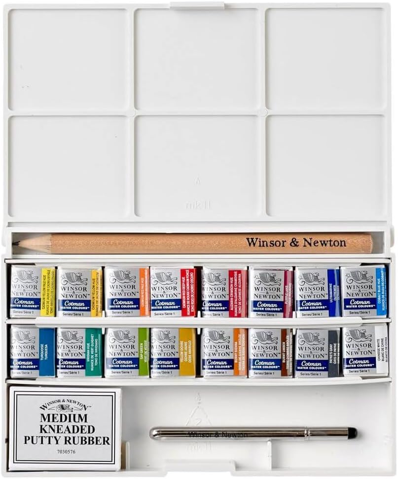 Winsor & Newton Cotman Watercolor Paint Set, Sketchers' Pocket Set