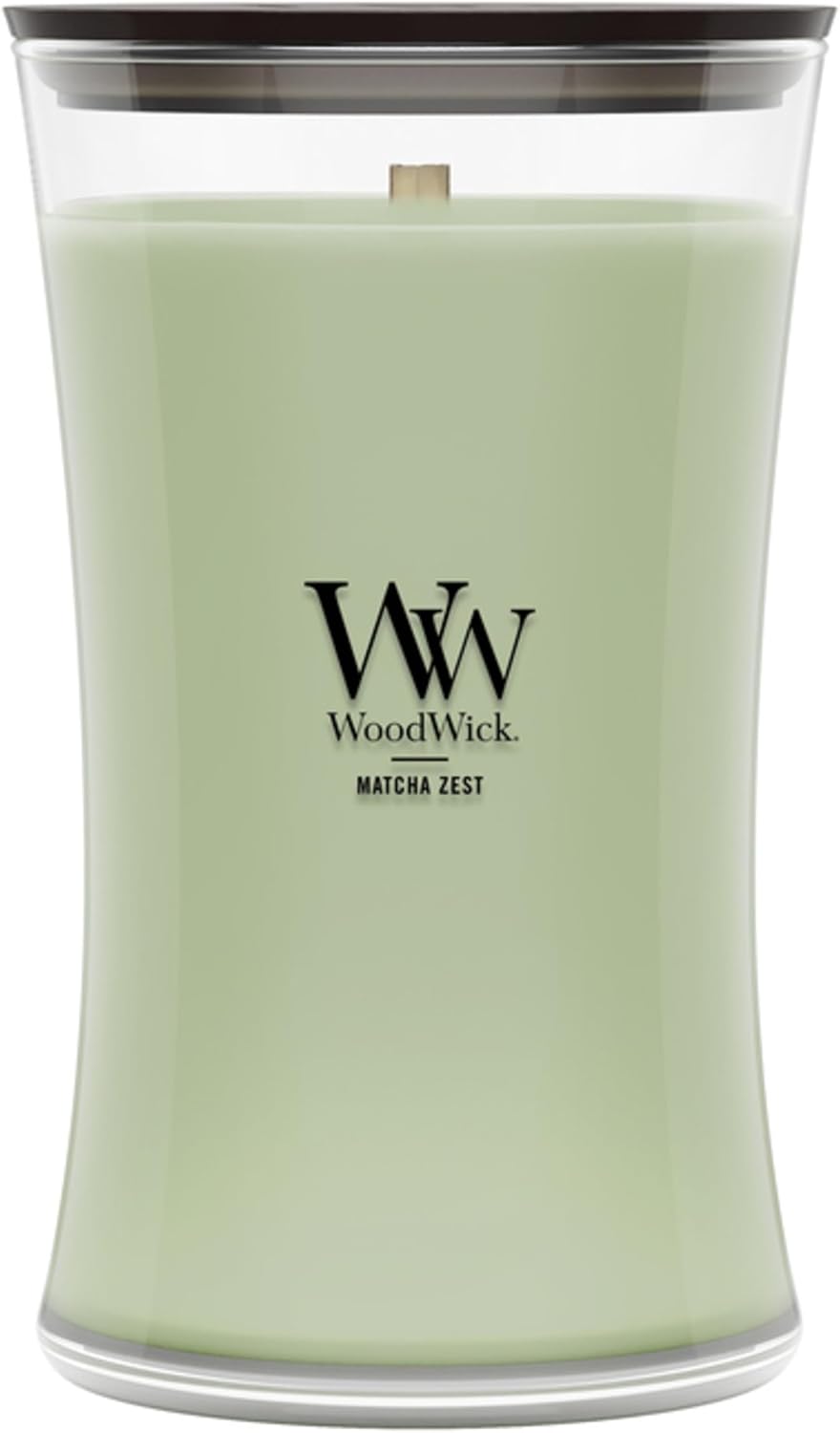 WoodWick Vanilla Bean Scented Candle, Crackling Wick, 9.7oz